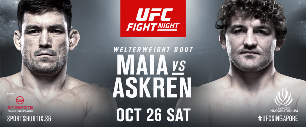Pertarungan Seru UFC Kelas Welter antara Demian Maia VS Ben Askren Digelar di Singapura
