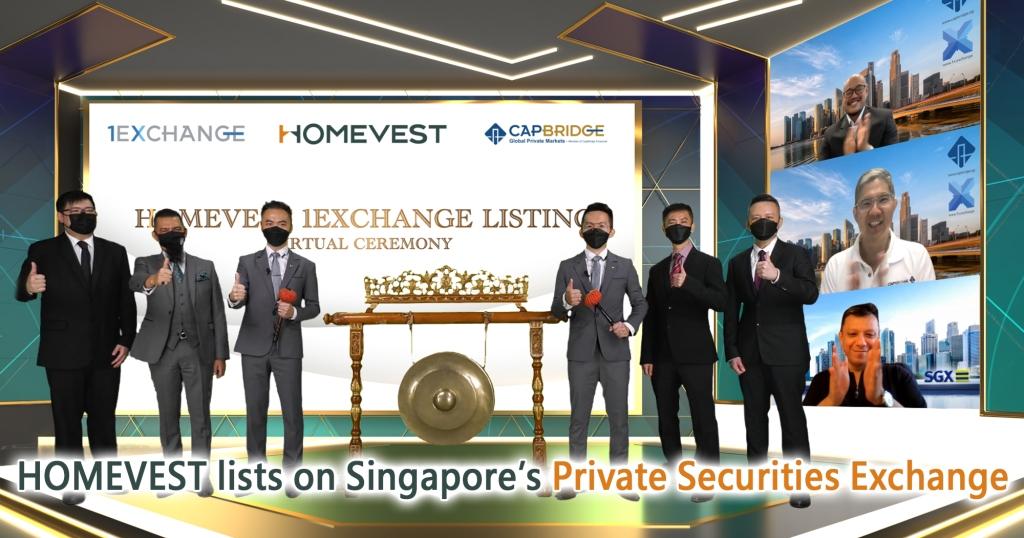 HOMEVEST Group Terdaftar di 1Exchange, Bursa Saham Swasta di Singapura