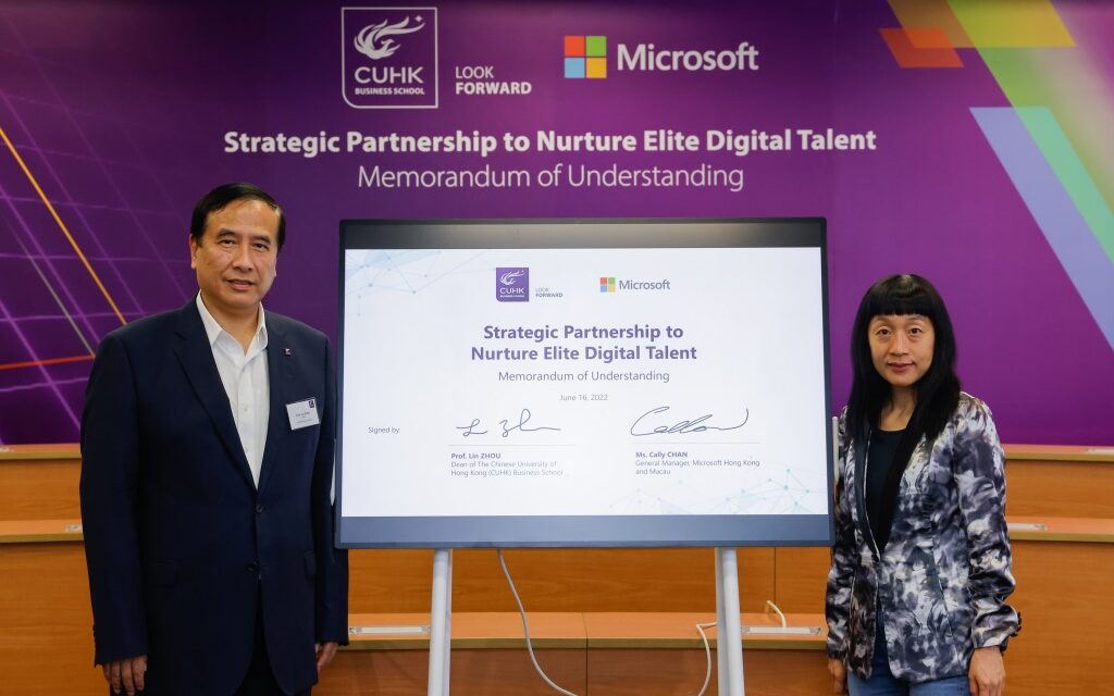 Microsoft Hong Kong dan CUHK Business School Bergabung untuk Membina Bakat Digital untuk Masa Depan