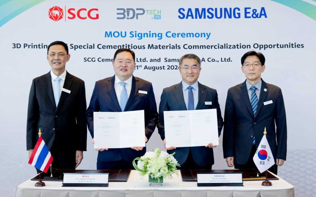 SCG – CPAC dan Samsung E&A Tandatangani Nota Kesepahaman untuk Mempromosikan Teknologi Pencetakan 3D dan Material Semen Khusus di Pasar Global