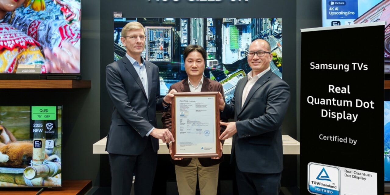 Samsung QLED TV Raih Sertifikasi “Real Quantum Dot Display” dari TÜV Rheinland