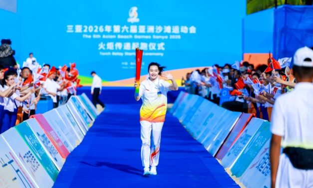 Kirab Obor untuk Asian Beach Games ke-6 Digelar di Sanya, Tiongkok